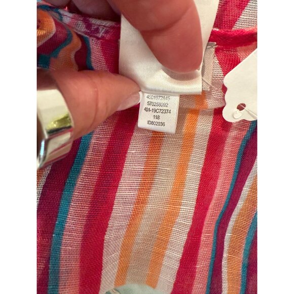 Chico's Kimono Cardigan With Fringe Hem Open Front - Size S/M - Picture 9 of 9